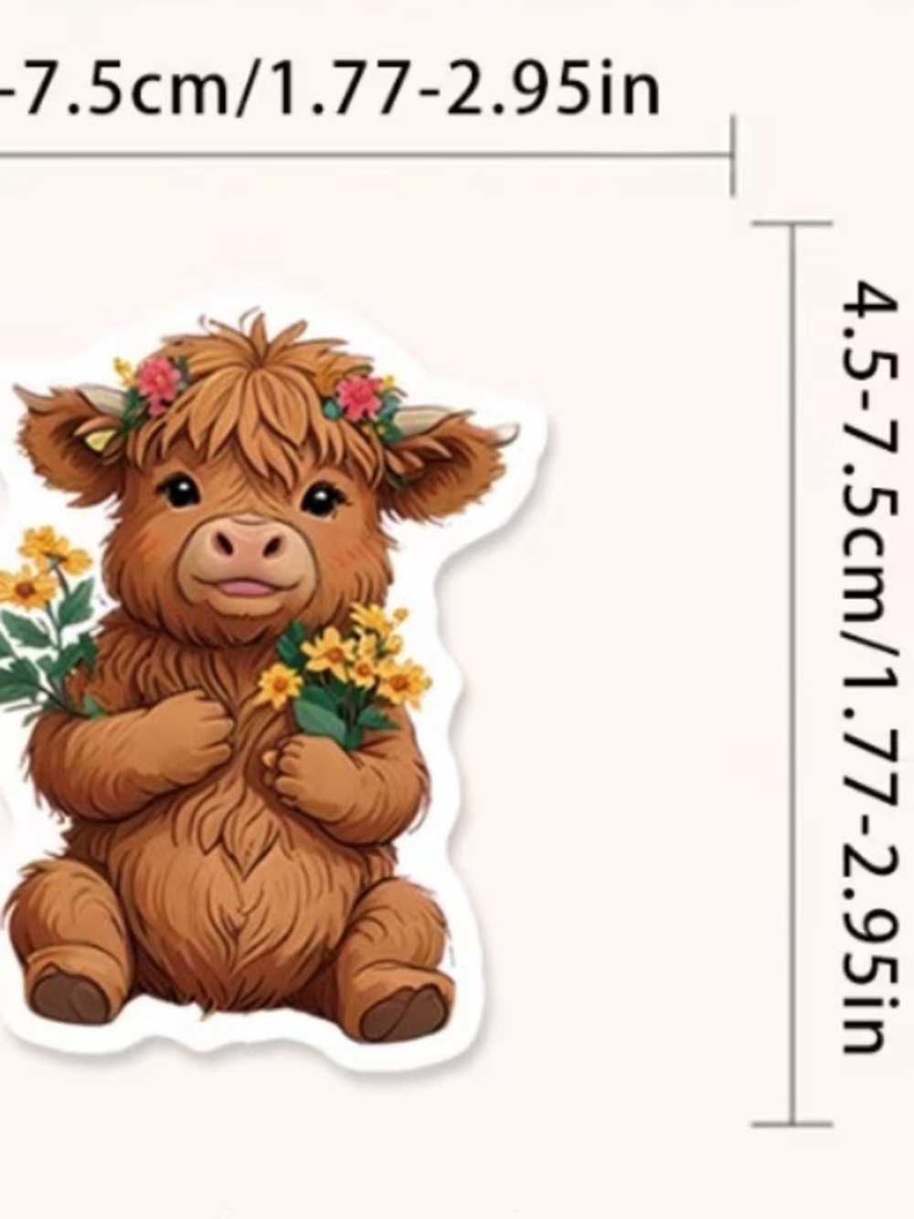 56 Highland Cow Aesthetic Stickers | Cute Highland Cattle Sticker Pack - Picture 5 of 5